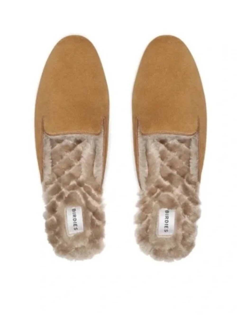 BIRDIES Phoebe Shearling Mule Slipper Size 8 Tan